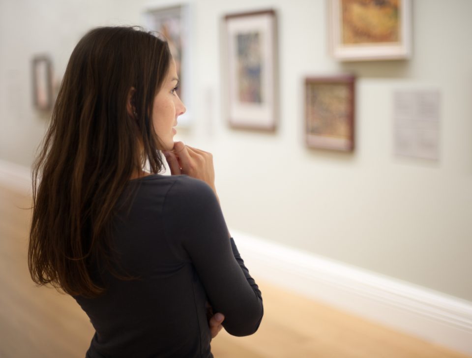 Woman in an Art Gallery