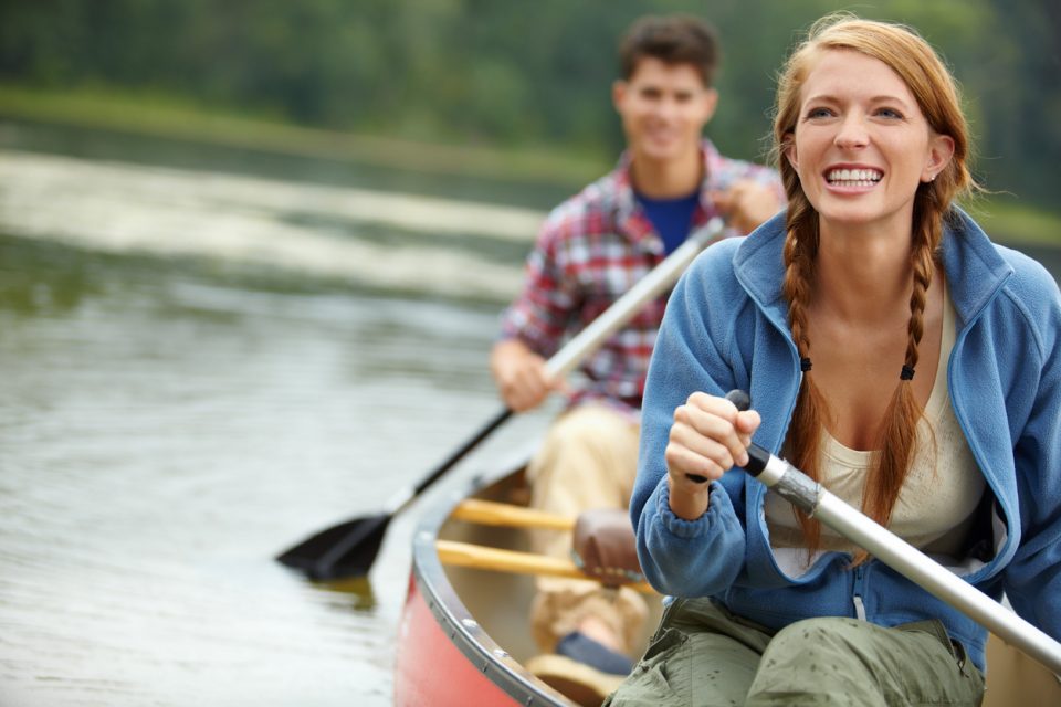 Summer activities in a Kayak